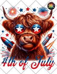 Digital Download American Highland Cow Design (NOT A PHYSICAL ITEM)