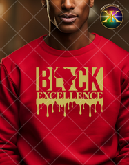 Screen Print Black Excellence Transfer (VEGAS GOLD)