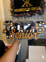 Custom Graduation Handboard with Photos | Senior Keepsake | Personalized Graduation Hand Sign