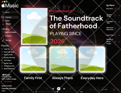 The Soundtrack of Fatherhood Canva Template | Personalized Apple Music Memory Board