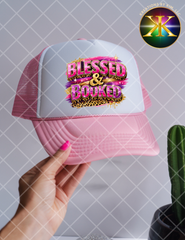 Blessed & Booked Sublimation Hat Transfer
