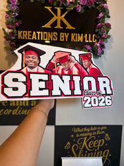 Custom Graduation Handboard with Photos | Senior Keepsake | Personalized Graduation Hand Sign