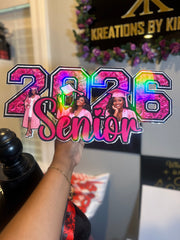 Custom Graduation Handboard with Photos | Senior Keepsake | Personalized Graduation Hand Sign