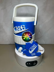 Custom Greek 3D Printed Mini Can Koozie & Can Opener Keychain Set | Personalized Drink Holder