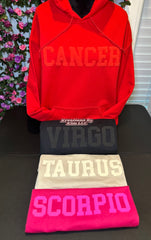 Zodiac Puff Print Crewneck/Hoodie