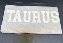 Zodiac Puff Print Crewneck/Hoodie