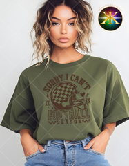 Screen Print Sorry I Can't It's Football Season Transfer (Brown)