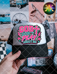 God Dont Play About Me Sublimation Hat Transfer