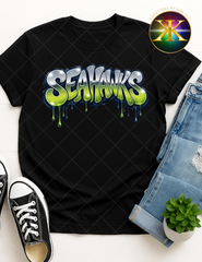 Digital Download Graffiti Seahawks PNG Design (NOT A PHYSICAL ITEM)