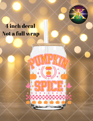 Pumpkin Spice 4 Inch UV Decal