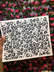 Screen Print Football Cheetah Print Transfer