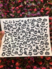 Screen Print Halloween Cheetah Print Transfer