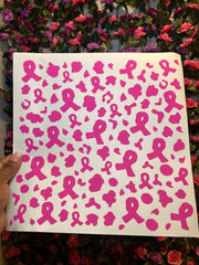 Screen Print Breast Cancer Cheetah Print Transfer