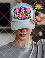 Locked In Racecar Sublimation Hat Transfer