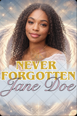 Photo Glass Memorial Canva Template
