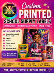 Custom Printed School Supply Labels | Personalized Back-to-School Labels | Mailed to You