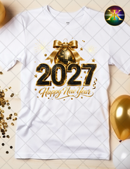 2027 Happy New Year Sublimation Shirt Transfer