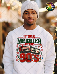 Merrier In The 90s Sublimation Shirt Transfer