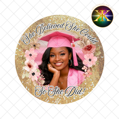 Graduate Circle Cutting Board Canva Template