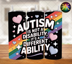 Autism Is Not A Disability Sublimation Transfer Wrap