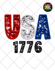 Digital Download Faux Sequin USA PNG Design (NOT A PHYSICAL ITEM)