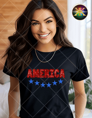 Digital Download Faux Sequin America PNG Design (NOT A PHYSICAL ITEM)