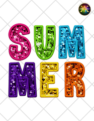 Digital Download Faux Sequin Summer PNG Design (NOT A PHYSICAL ITEM)