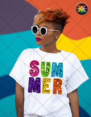 Digital Download Faux Sequin Summer PNG Design (NOT A PHYSICAL ITEM)