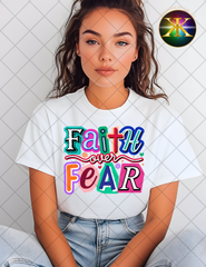 Faith Over Fear Magazine Clippings Sublimation Shirt Transfer