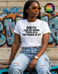 Screen Print God Does Not Disturb Peace Transfer
