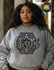 Screen Print Mandala Blessed Transfer