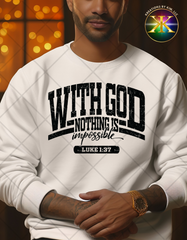 Screen Print Distressed With God Transfer