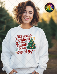 All I Want For Christmas Sublimation Shirt Transfer