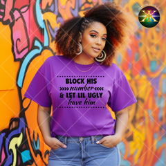 Screen Print Block His Number Design