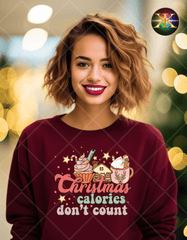 DTF Christmas Calories Don't Count Screen Print