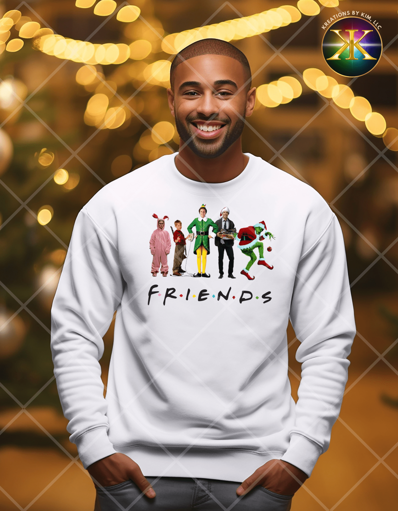 DTF Christmas Friends Screen Print