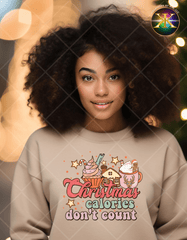 DTF Christmas Calories Don't Count Screen Print