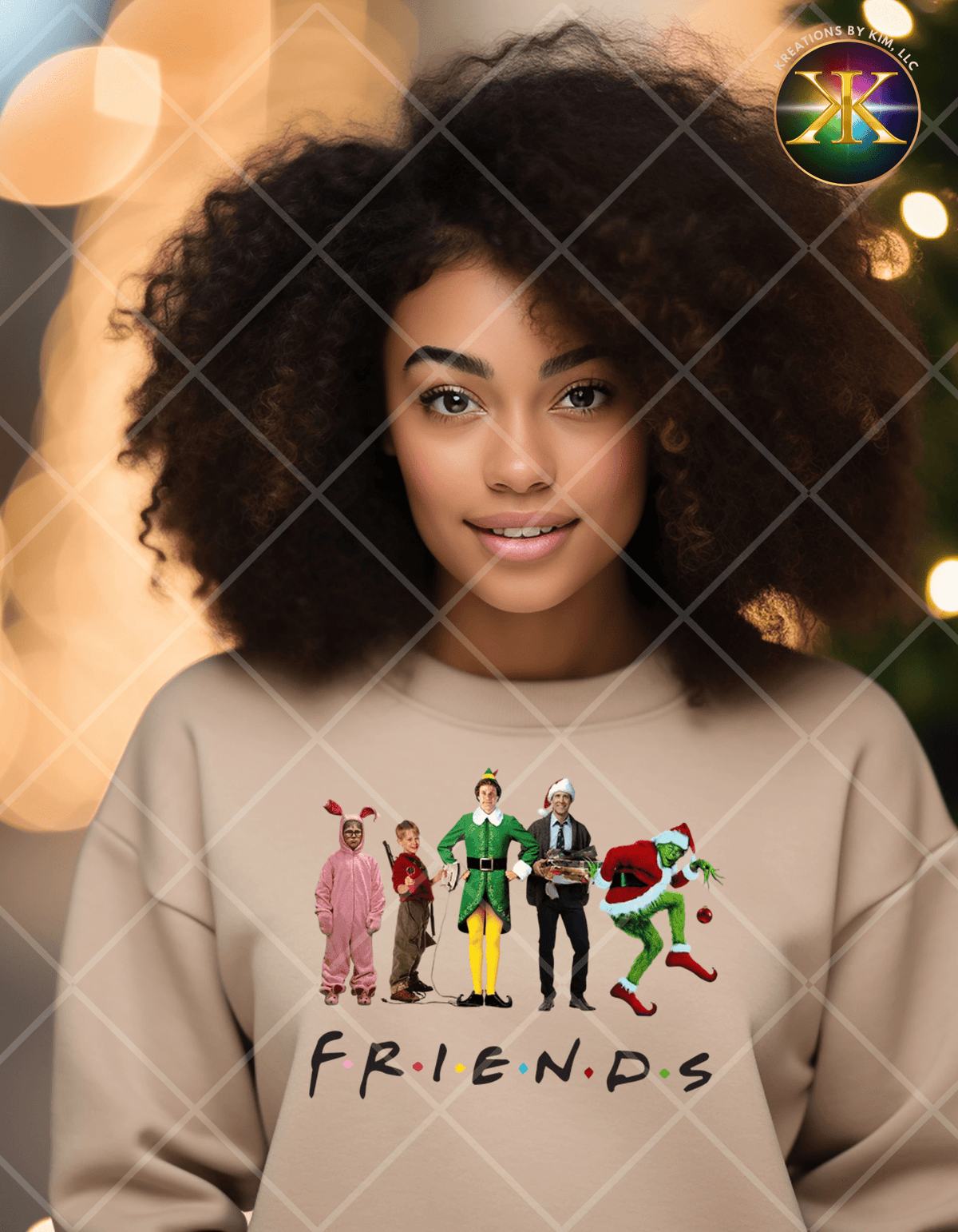 DTF Christmas Friends Screen Print
