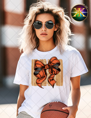 Basketball Bow Sublimation Shirt Transfer