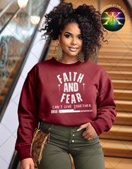 Screen Print Faith And Fear Cant Live Together Transfer
