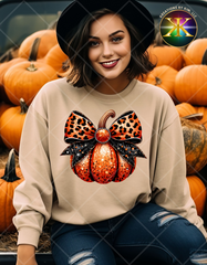 Print-To-Order Faux Glitter Pumpkin Transfer