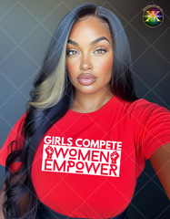Screen Print Girl Compete Women Empower Transfer