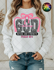 God is my Refuge & Strength Sublimation Shirt Transfer
