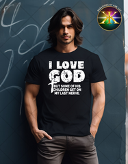 Screen Print I Love God But Transfer