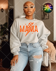 Screen Print Mama Racecar Checkered Transfer (Bright Orange)