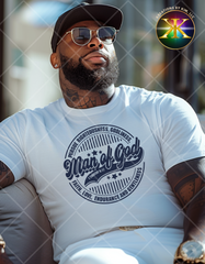 Screen Print Man Of God Transfer (Navy)