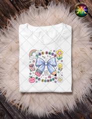 Youth Pastel 100 Days of School Sublimation Shirt Transfer - 8 Inches