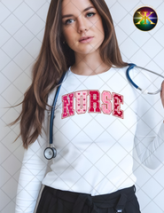 Valentine Nurse Sublimation Shirt Transfer