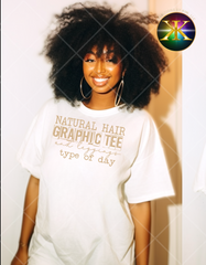 Screen Print Natural Hair, Graphic Tee and Leggings Transfer (Light Tan)