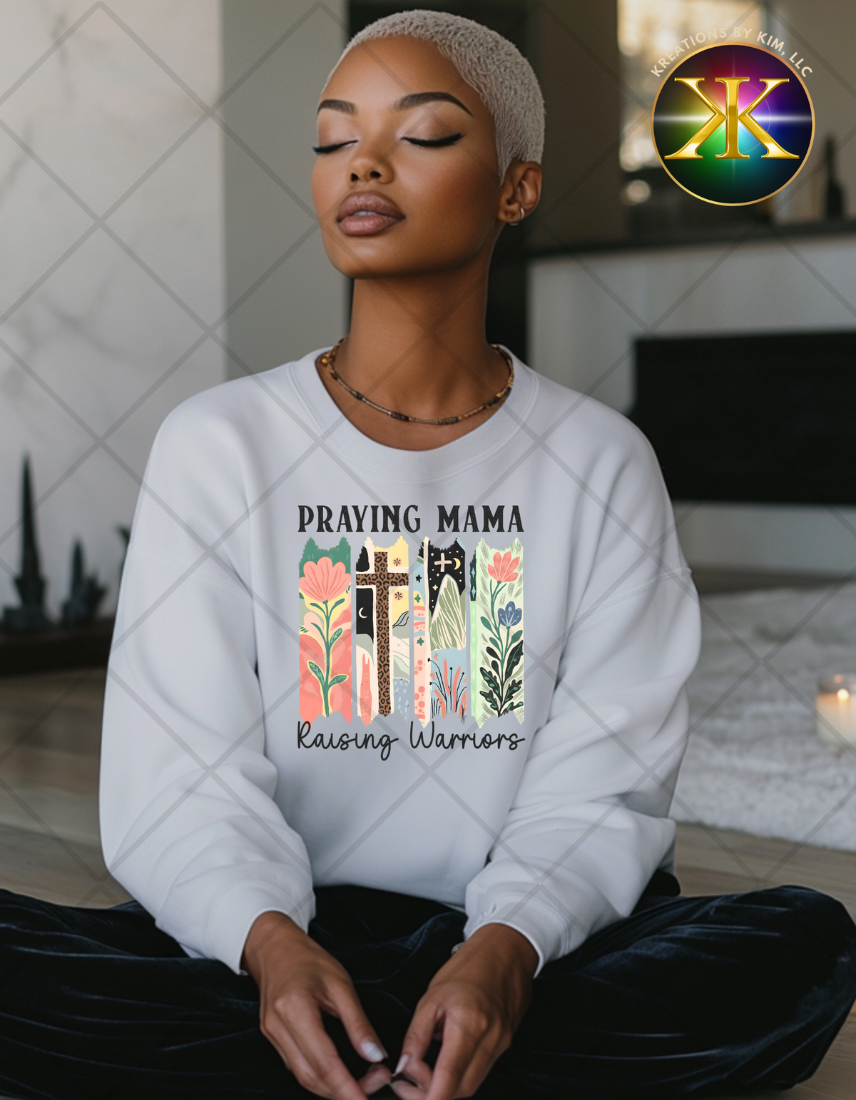 DTF Praying Mama Raising Warriors Transfer